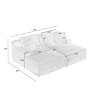 MYINDA 2-Seater Lazy Sofa Lounge Chair – No Assembly Needed, Corduroy Fabric, Plush Modern Design, Perfect for Indoor Living Rooms & Bedrooms - 3 of 4