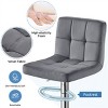 Yaheetech 2pcs Adjustable Modern Velvet Swivel Bar Stool with Backrest And Large Pedestal Base - 4 of 4