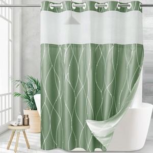 BAGOKIE 3-IN-1 Shower Curtain and Liner Set - 1 of 4
