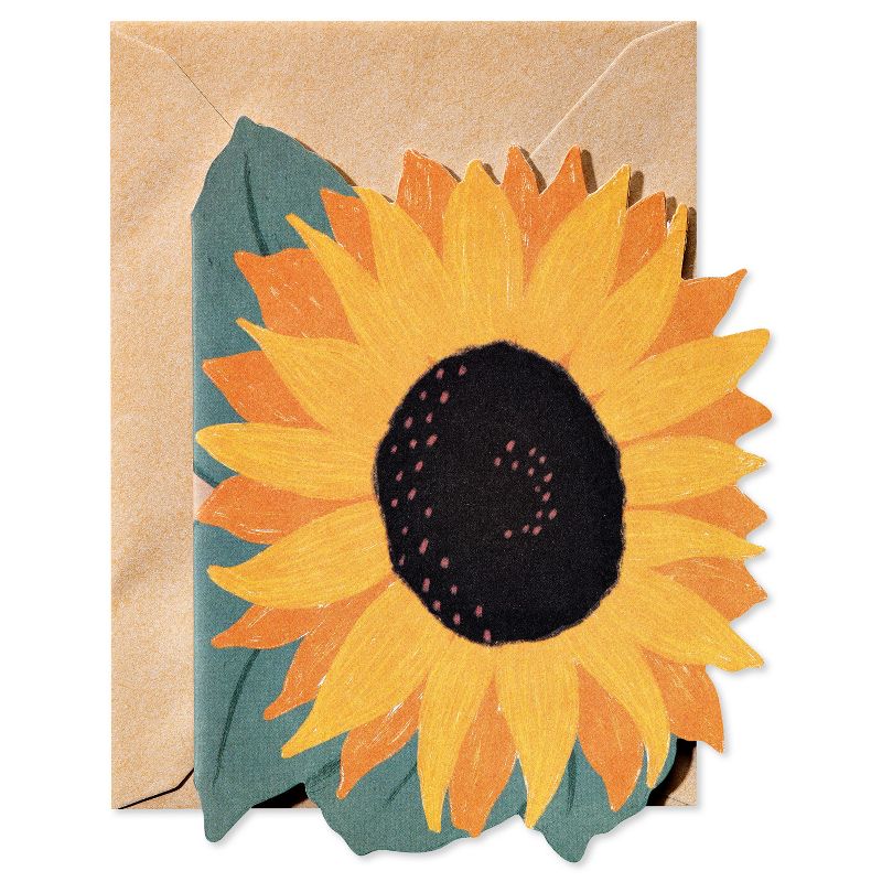10ct All Occasion Blank Thank you Cards &#39;Sunflower&#39;, 1 of 4