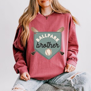 Simply Sage Market Ballpark Brother Lightweight Garment Dyed Sweatshirt - 1 of 4