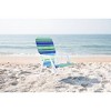 Caribbean Joe Folding Outdoor Portable Beach Chair - Blue/Yellow Stripes - 3 of 4