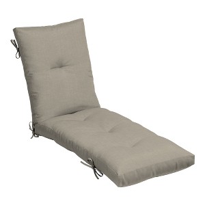 ARDEN earthFIBER Outdoor Tufted Chaise Cushion, Water repellent, Fade Resistant, Cushion for Chaise Lounger 22 x 76, Sandbar Taupe Texture - 1 of 4