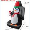 Zone Tech Christmas Penguin Blow-Up Décor for Cars - Vehicle Buddy Inflatable with 12V Car Blower Plug LED Lights Decoration - 2 of 4