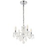 Elegant Lighting Rococo 4 light white Pendant White Royal Cut Crystal - 4 of 4