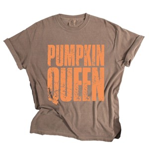 Simply Sage Market Pumpkin Queen Distressed Garment Dyed Tee - 1 of 4