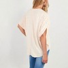 Anna-Kaci Women's V-Neck Dolman Sleeve Blouse - 4 of 4