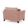 SEVOBAL Sofas Lazy Sofa Chair with Backrest and Armrests Comfortable Cushioned Single Chair for Living Room Bedroom, Pink, 35.2"*26.8"*18.5" - 4 of 4