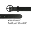 Elerevyo Women's Black Casual PU Leather Waist Belt with Buckle - 3 of 4