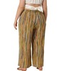 Agnes Orinda Women's Plus Size Boho Palazzo Elastic Waist Stripe Wide Leg Lounge Pants - image 4 of 4