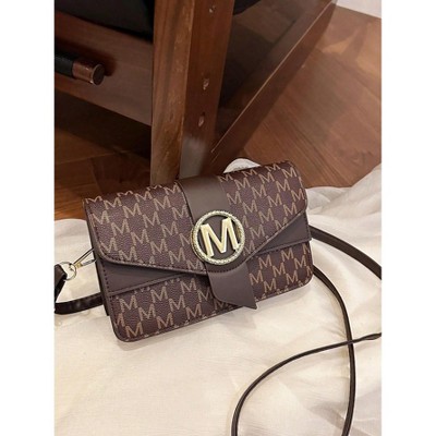 Hachikiko Monogram "M" Crossbody Bag - Fashionable Versatile Small Square Shoulder Bag
