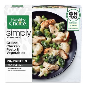 Healthy Choice Simply Steamers Frozen Grilled Chicken Pesto and Vegetables - 9.15oz - 1 of 4