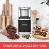 GreenEver Electric Coffee Bean Grinder with Removable Stainless Steel Bowl, 12-Cups Coffee Bean Capacity w/Cleaning Brush (Black) - 3 of 4
