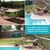 Sunnydaze Double Quilted Fabric Hammock with Universal Steel Stand - 450-Pound Capacity - 2 of 4