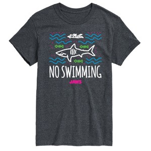Men's - Jaws - No Swimming Sharks Short Sleeve Graphic T-Shirt - 1 of 4