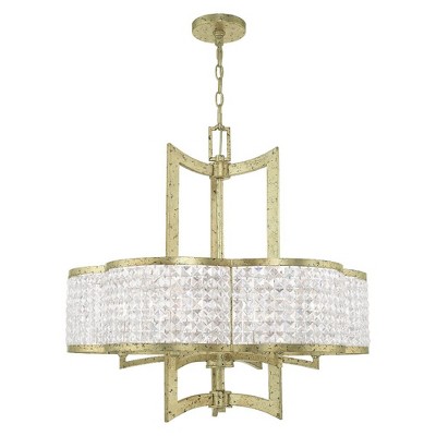 Livex Lighting Grammercy 6 - Light Chandelier in  Winter Gold