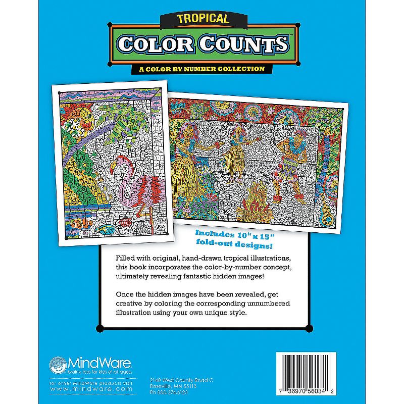 MindWare Color Counts: Tropical - Coloring Books, 2 of 3