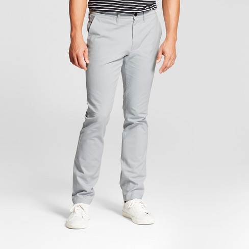 Men's Slim Fit Chino Pants - Goodfellow & Co™ Light Gray 38x32