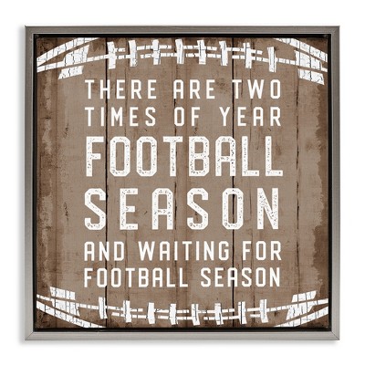 Stupell Industries Time of Year Football Season, 25" x 25"