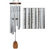 Woodstock Wind Chimes Signature Collection, Affirmation Chime, 25'' Virtues Silver Wind Chime AFVSB - image 3 of 4