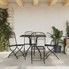 vidaXL Garden Dining Set Anthracite Expanded metal mesh 5 Piece Set - 2 of 4