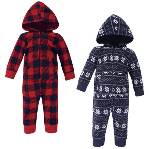 Hudson Baby Infant Boy Fleece Jumpsuits, Coveralls, And Playsuits 2pk 