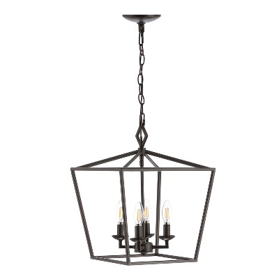 Rosalen 4Lt Pendant - Oil Rubbed Bronze (Black) - Safavieh