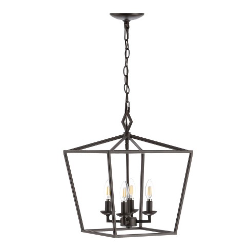 Rosalen 4 Light Pendant - Oil Rubbed Bronze (Black) - Safavieh. - image 1 of 3