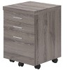 NicBex Mobile File Cabinet with 3 Storage Drawers Contemporary Under Desk Storage Filing Cabinet Office Cabinet for Home, Office - 3 of 4