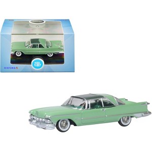 1959 Chrysler Imperial Crown 2 Door Hardtop Highland Green and Ballad Green 1/87 (HO) Scale Diecast Model Car by Oxford Diecast - 1 of 4