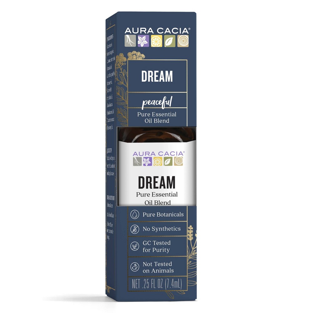 Dream Essential Oil Blend - Aura Cacia: Soothing Aromatherapy, Sleep & Massage Oil, 0.25 oz