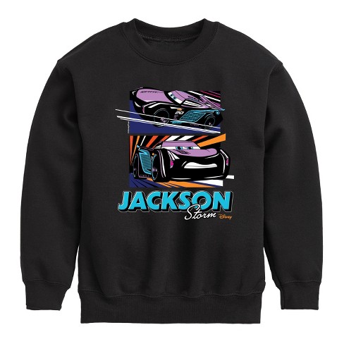 Boys' - Cars - Under The Lights Jackson Storm Graphic Long Sleeve Fleece Sweatshirt - image 1 of 4