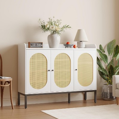 Coucheta Rattan Shoe Cabinet - 6-Tier 3-Door Storage with Adjustable Shelves