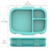 LunaLulinlk Leak-proof Multi-purpose 4-compartment Bento Box with Removable Dividers, BPA Free, Food Safe (Light Green) - 3 of 4
