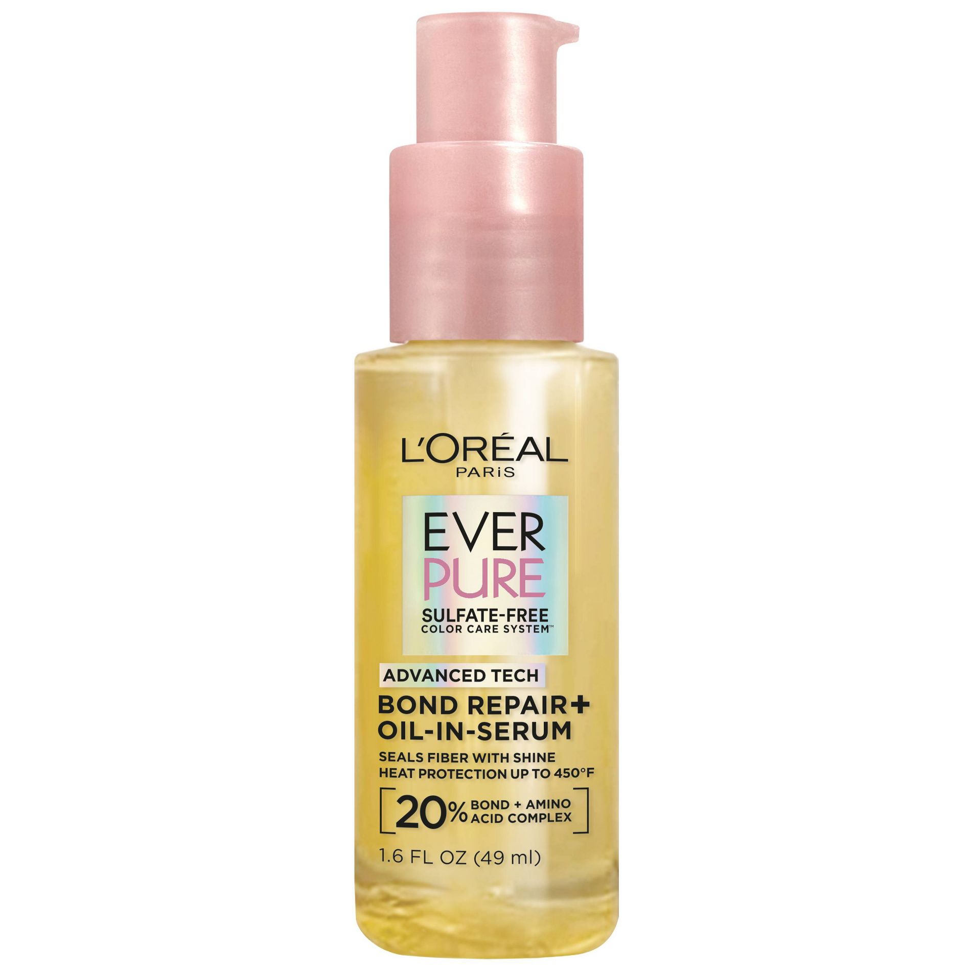 L'Oreal Paris EverPure Bond Repair Hair Oil-in-Serum and Heat Protectant - 1.6 fl oz: Sulfate-Free, For All Hair Types