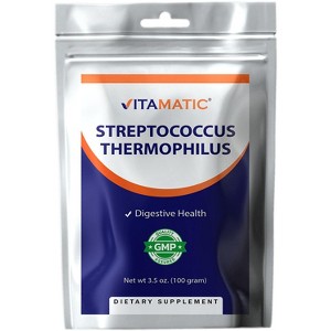 Streptococcus Thermophilus Probiotic Powder Digestive Health Support 100 Gram 100 Servings - 1 of 4