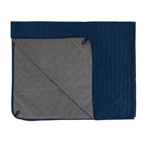 Oniva All purpose Machine Washable Stadium Blanket Navy Blue