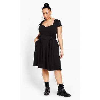 Women's Plus Size Imani Dress - black | CITY CHIC