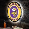 Evergreen Ultra-Thin Edgelight LED Wall Decor, Round, Minnesota Vikings- 23 x 23 Inches Made In USA - 2 of 4