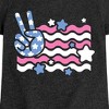 Girls' - Instant Message - Peace Sign Flag Fitted Short Sleeve Graphic T-Shirt - 2 of 4