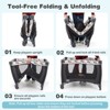 Safstar 4-in-1 Convertible Portable Baby Playard Newborn Napper w/ Music & Toys Blue - 4 of 4
