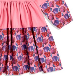The Pink Picket Fence Louise Twirl Dress Set – Dress, Cotton Leggings, Scrunchie & Headband – Pink - 1 of 4