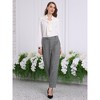 Hobemty Women's Houndstooth Vintage Work Plaid Long Trousers - 3 of 4