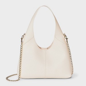 Mini Slouchy Chain Handbag - Universal Thread™ Off-white - 1 of 4