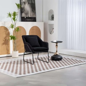 CAVINAS Velvet Accent Chair with Mid-Height Backrest and Metal Legs,Modern Upholstered Living Room Chairs,Reading Chairs for Living Room - 1 of 4