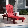Emma and Oliver Recycled HDPE Adjustable Adirondack Lounger with Fold Out Cupholder for Indoor/Outdoor Use - 2 of 4