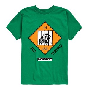 Boys' - Monopoly - In Jail Just Visiting Short Sleeve Graphic T-Shirt - 1 of 4