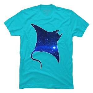 Men's Design By Humans Space Manta Ray By Shrenk T-Shirt - 1 of 3
