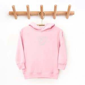 The Juniper Shop Embroidered Hand Drawn Heart Toddler Graphic Hoodie - 1 of 3