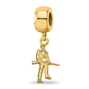 Black Bow Jewelry 14k Yellow Gold Plated Sterling Silver West Virginia Mountaineers NCAA Bead Charm - 1 of 4